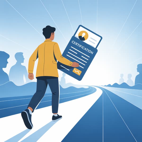 Illustration de parcours de formation avec certification professionnelle