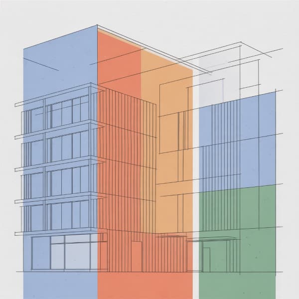 Illustration plan d'architecture