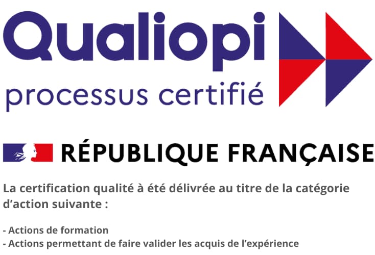 Logo de certification Qualiopi pour actions de formations